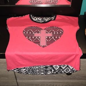 Pink and black shirt